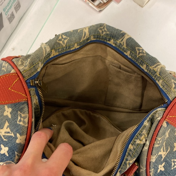 Louis Vuitton vintage denim bag with chain handles - Picture 10 of 14